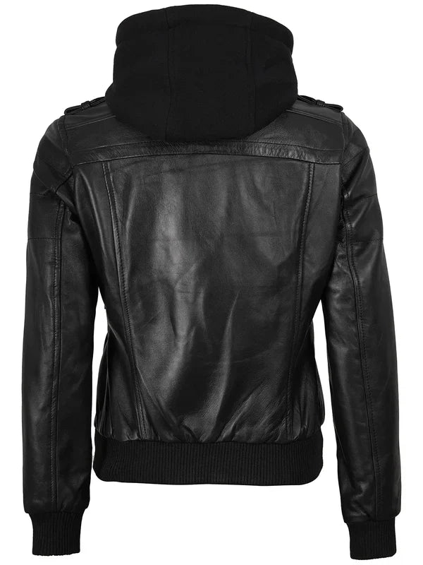Edinburgh Women's Bomber Jacket with Removable Hood