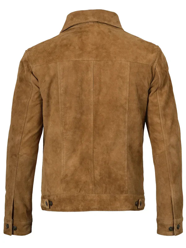Logan Men’s Premium Suede Trucker – Soft Leather Jacket
