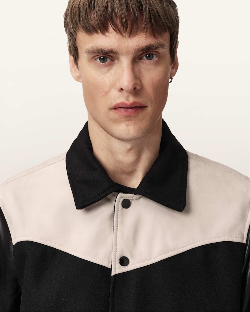 Endleton Men’s Contrast Leather Bomber – Jacket