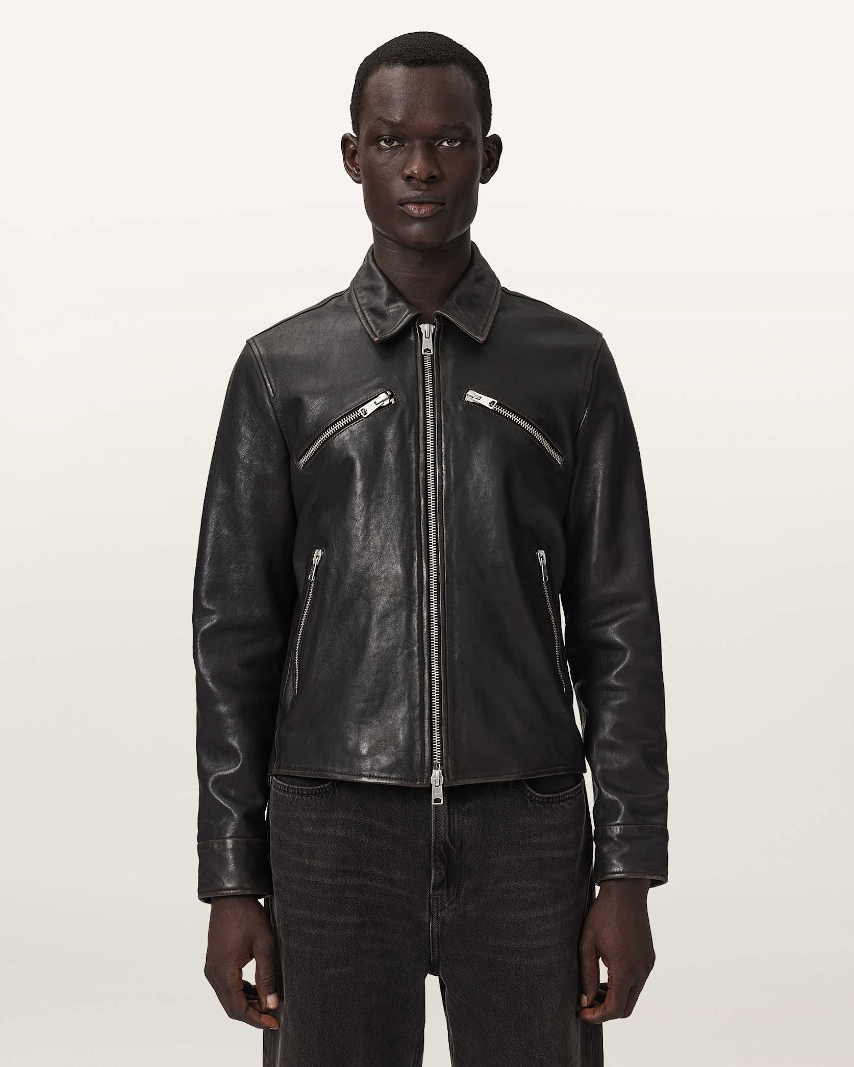 Verdi Fitted Leather Jacket