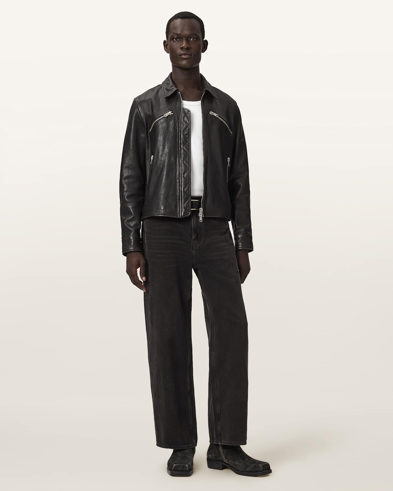 Verdi Fitted Leather Jacket