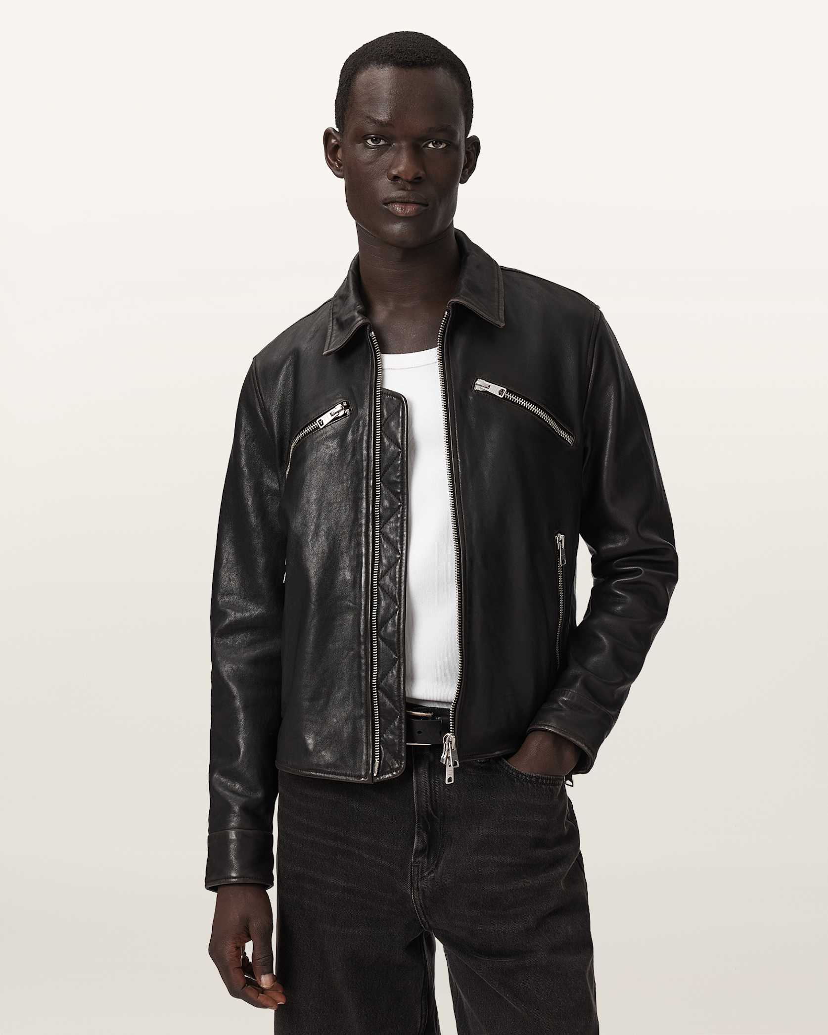Verdi Fitted Leather Jacket