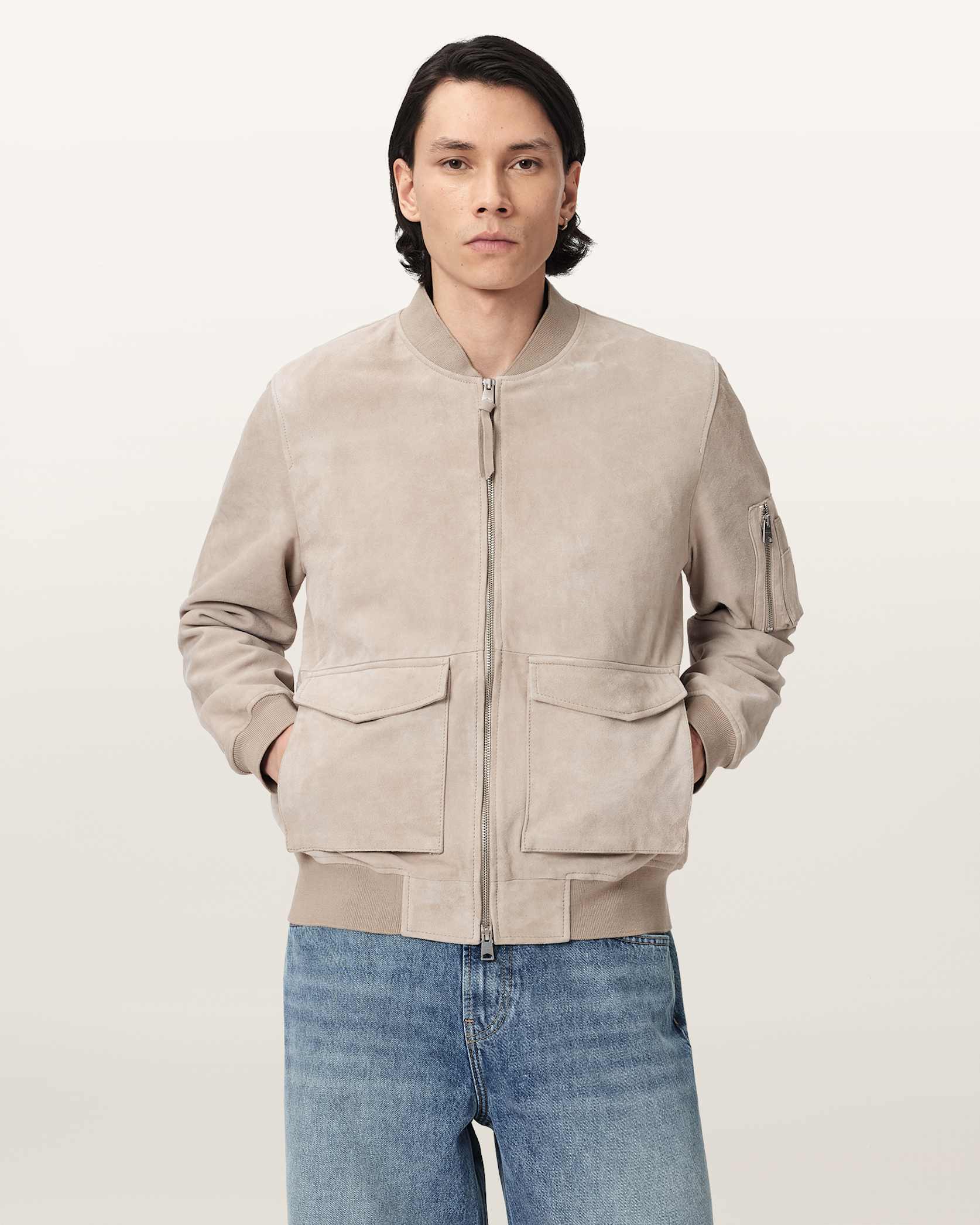 Rokko Relaxed Suede Bomber Jacket