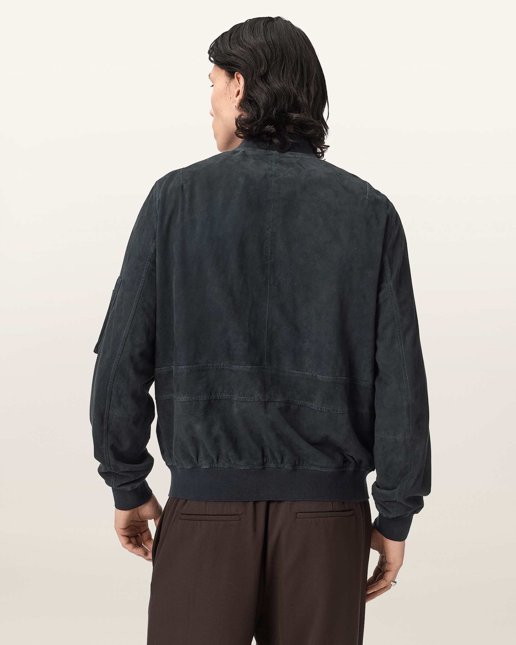 Rokko Relaxed Suede Bomber Jacket