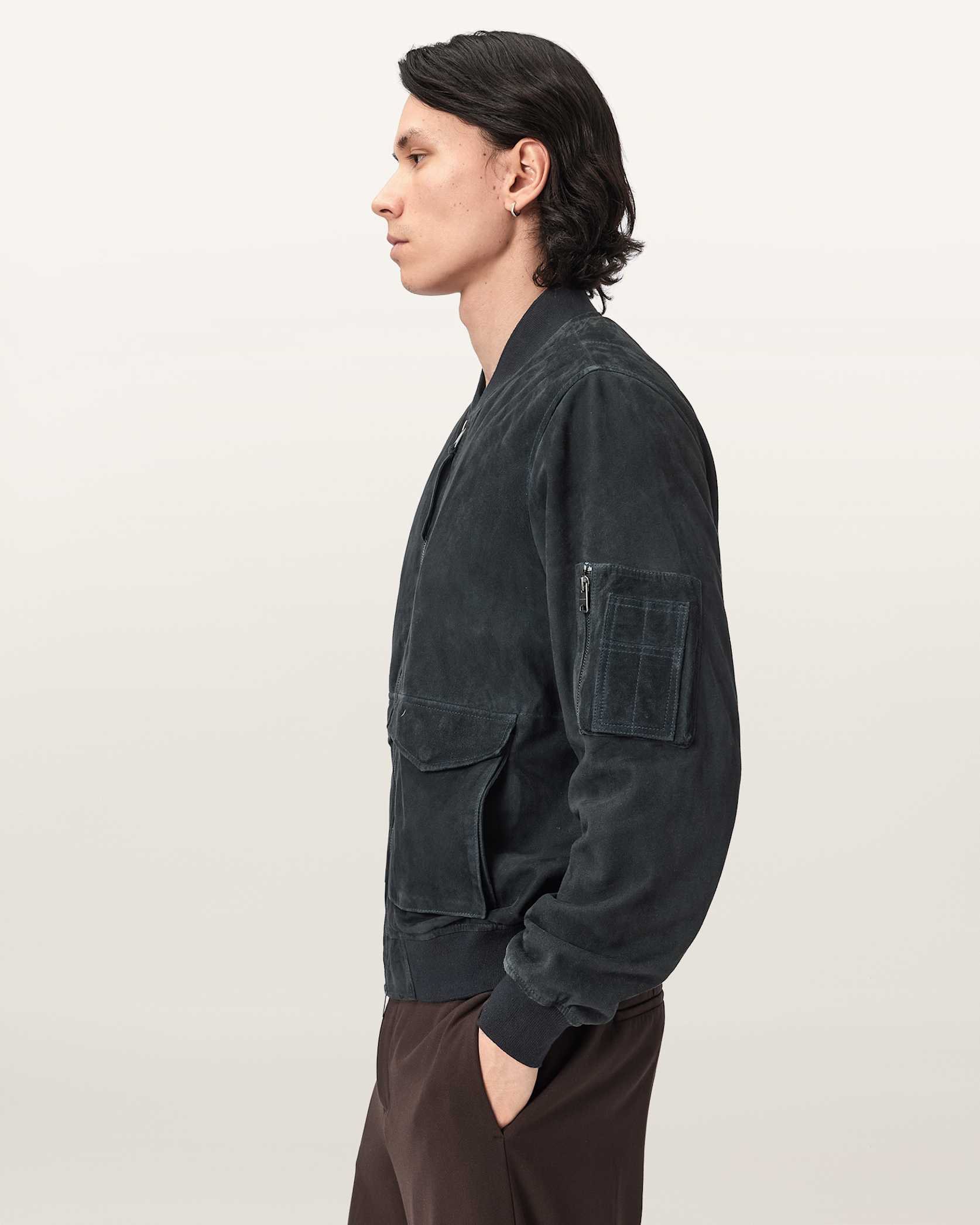 Rokko Relaxed Suede Bomber Jacket