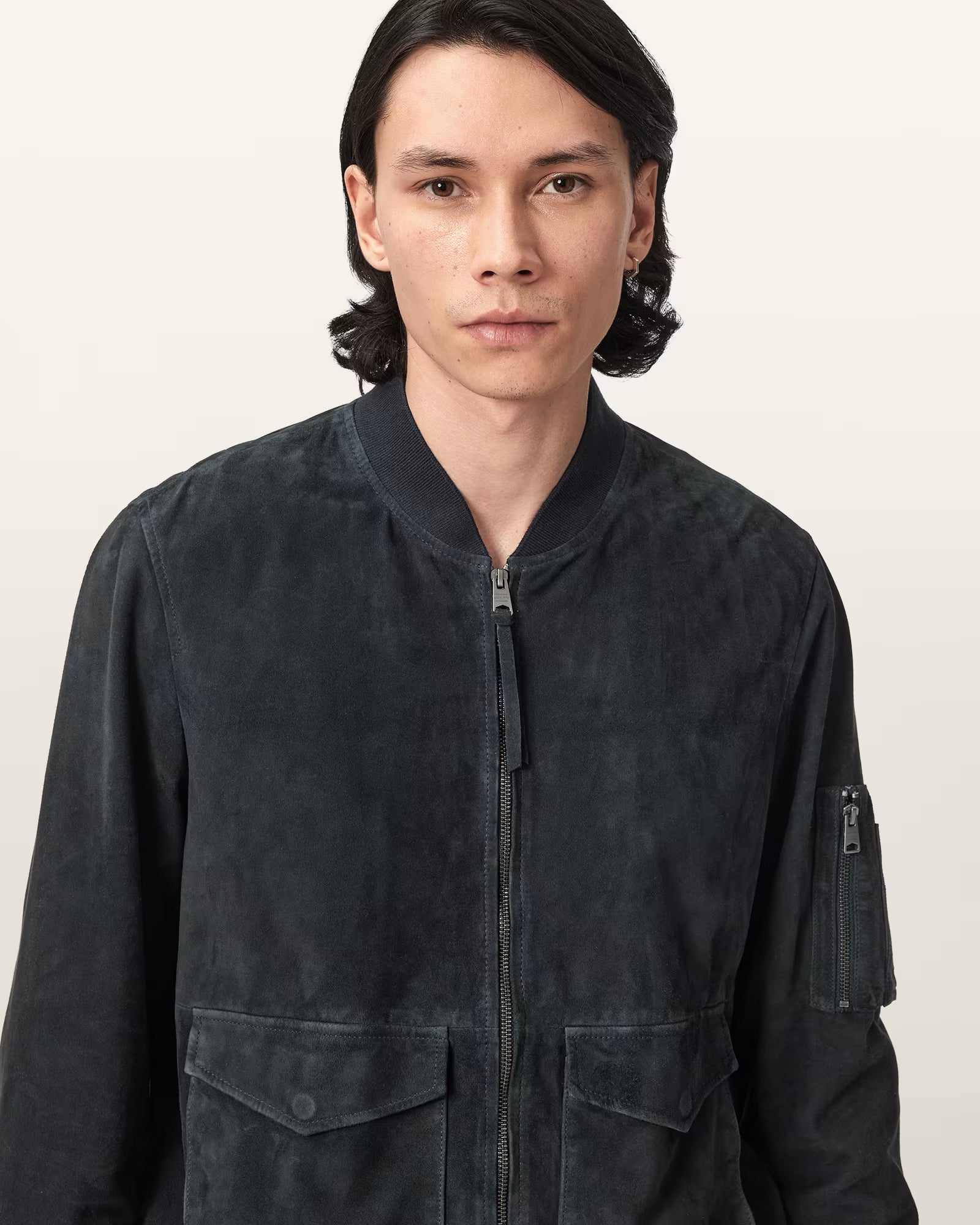 Rokko Relaxed Suede Bomber Jacket
