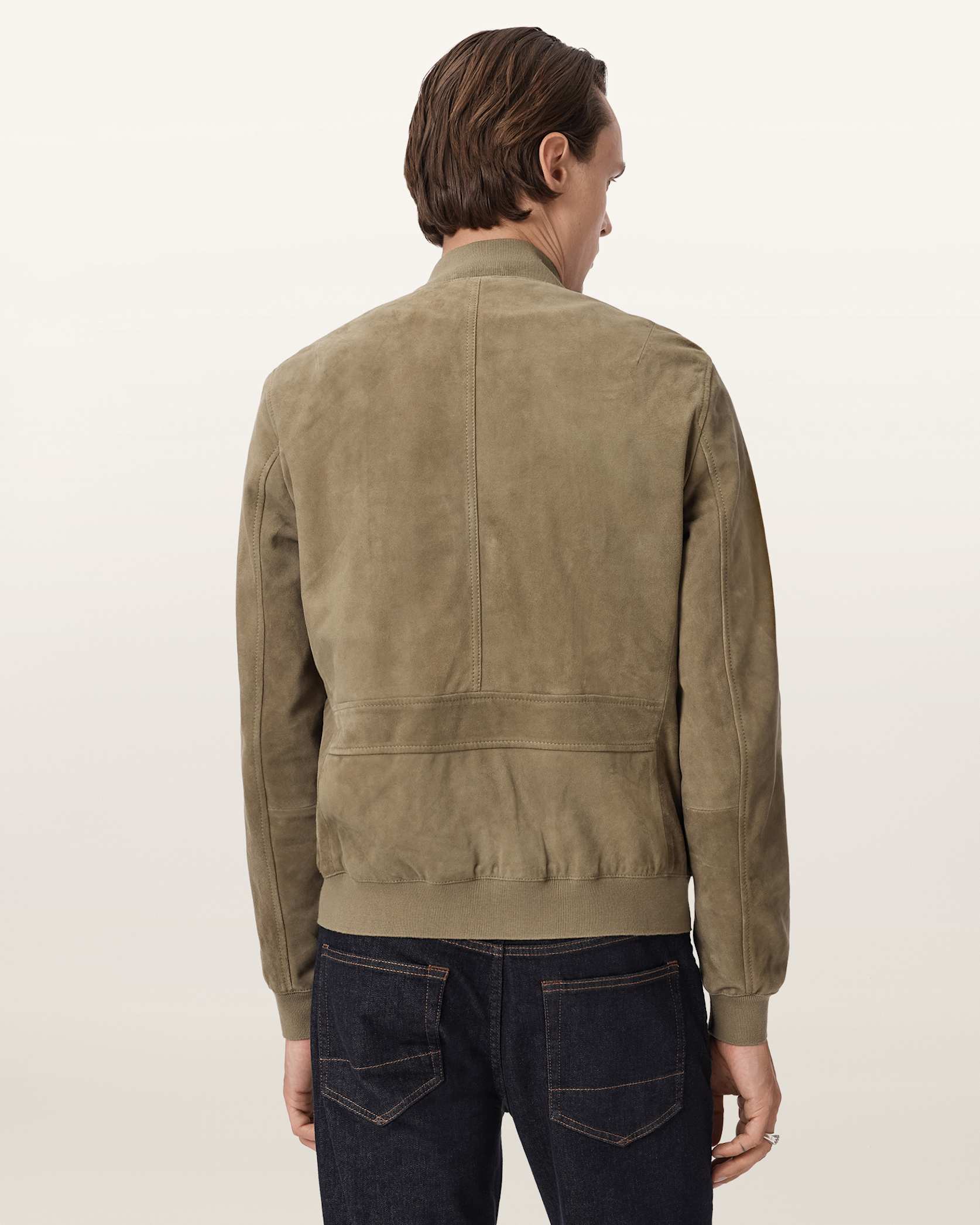 Morten Relaxed Fit Suede Bomber Jacket