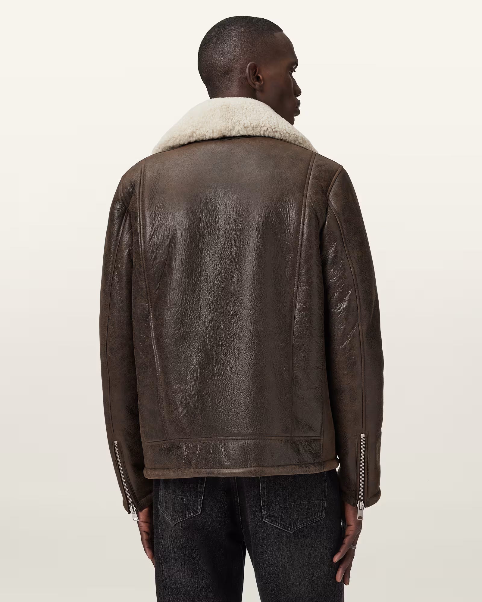 Xylon Shearling Biker Jacket