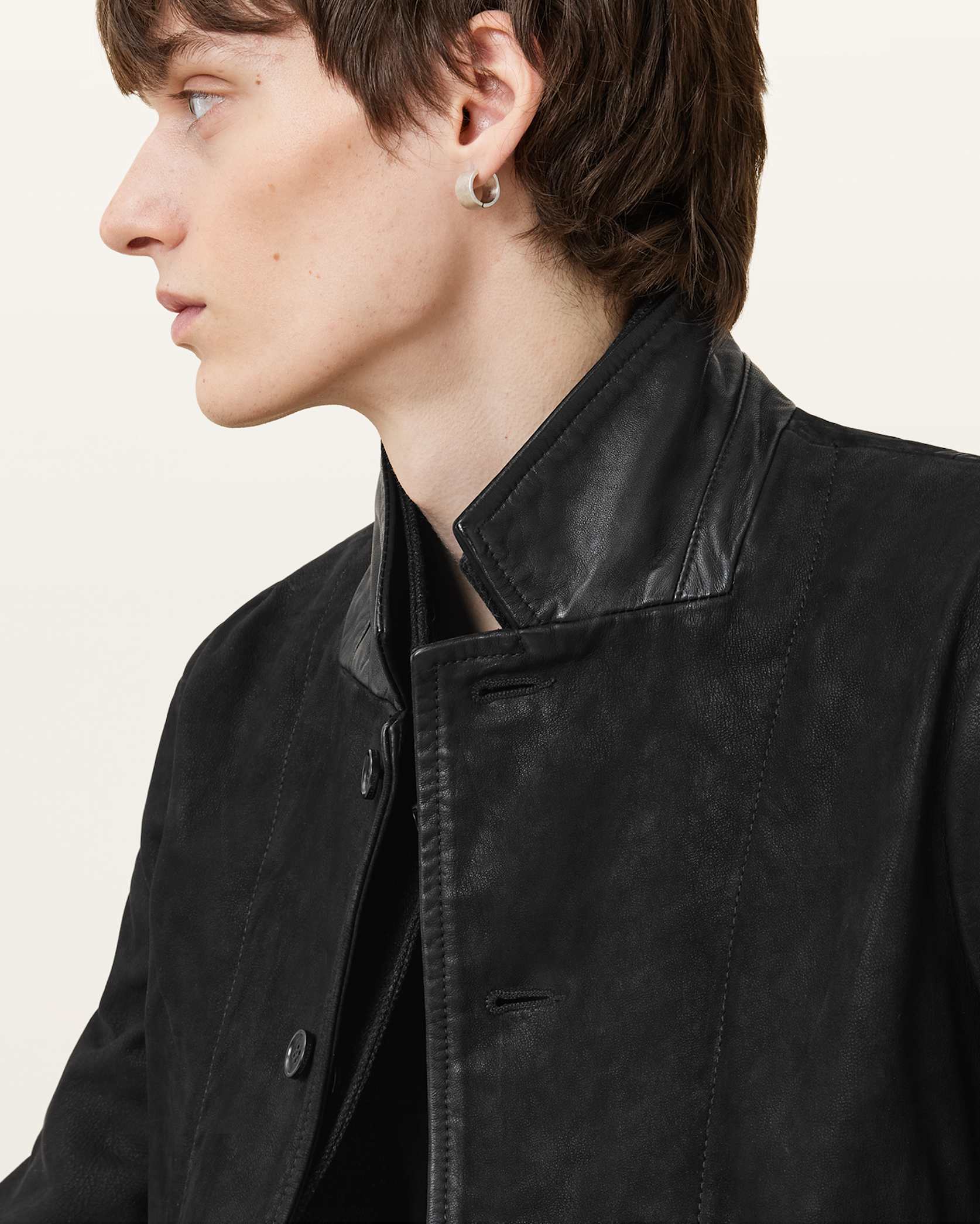 Survey Double Layered Waxed Suede Blazer