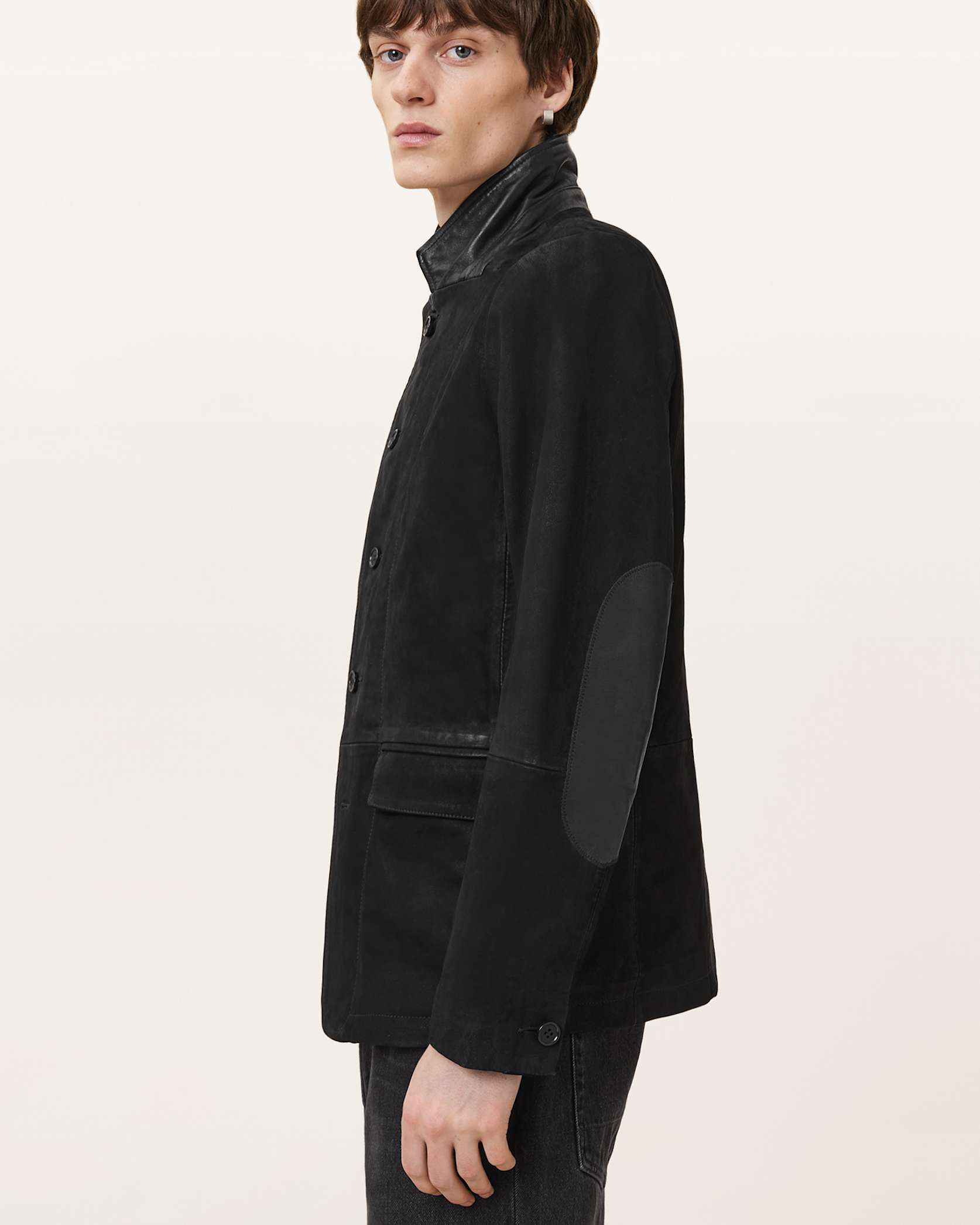 Survey Double Layered Waxed Suede Blazer