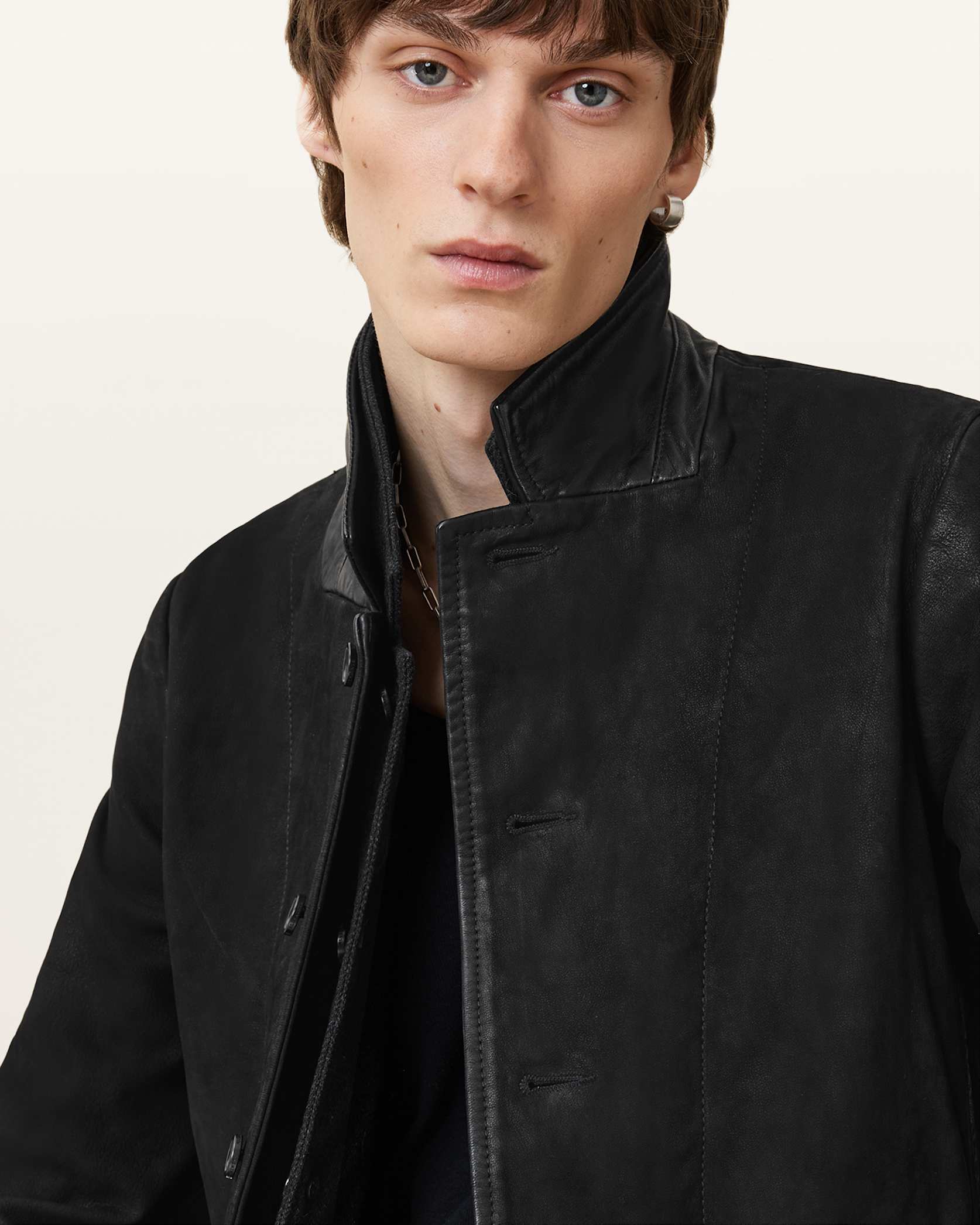 Survey Double Layered Waxed Suede Blazer