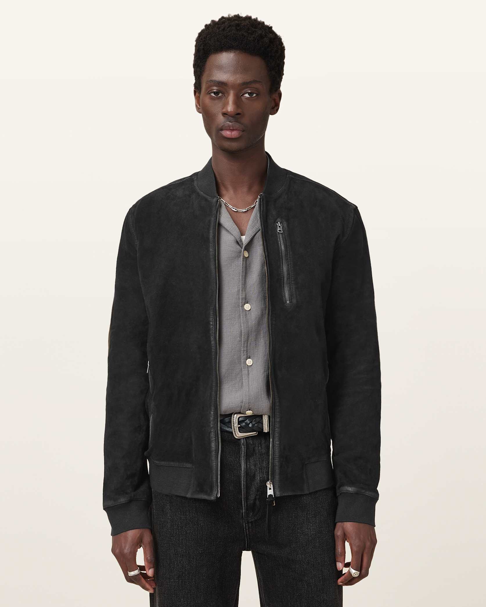 Kemble Suede Bomber Jacket