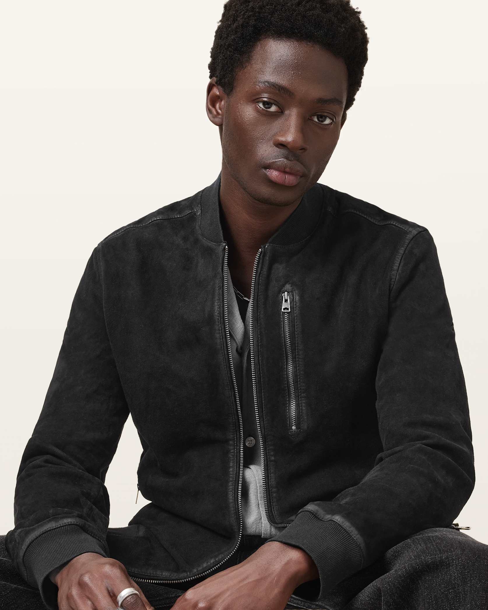 Kemble Suede Bomber Jacket
