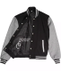 Men’s Black Varsity Baseball Jacket – Grey Sleeves Bomber Style