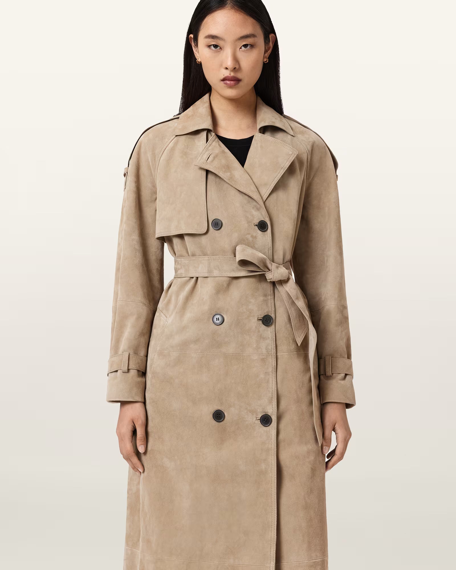 Reed Suede Trench Coat