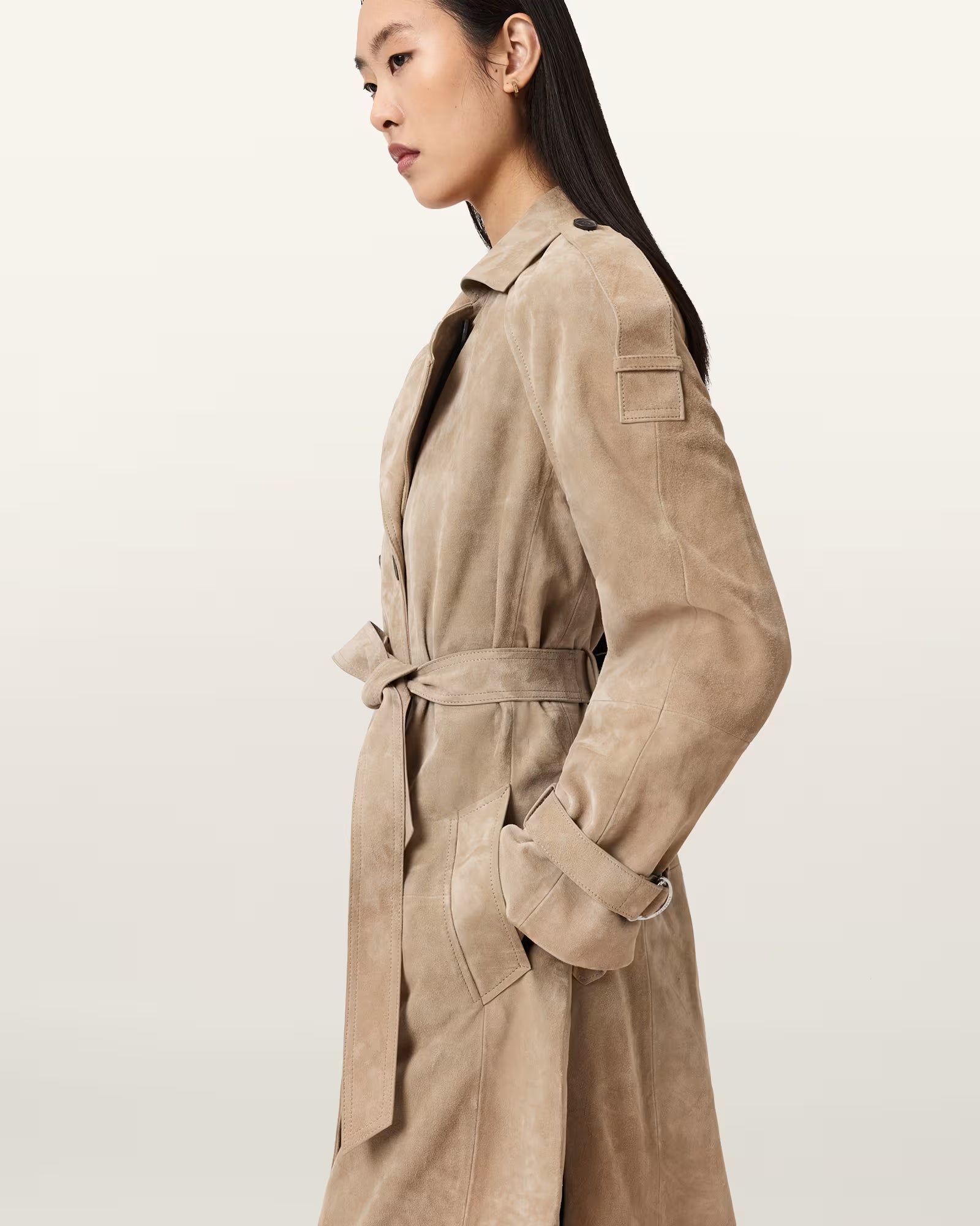 Reed Suede Trench Coat