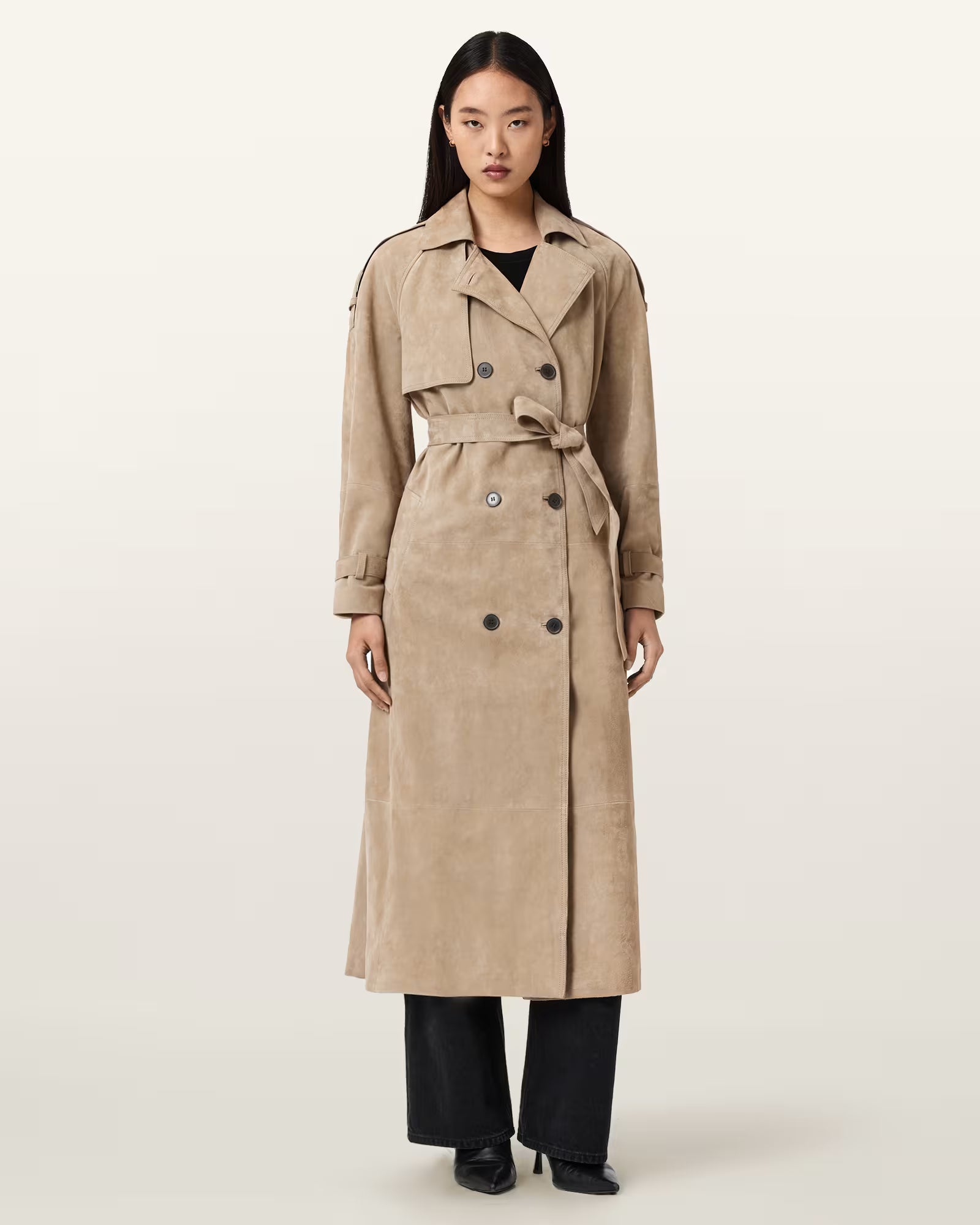 Reed Suede Trench Coat