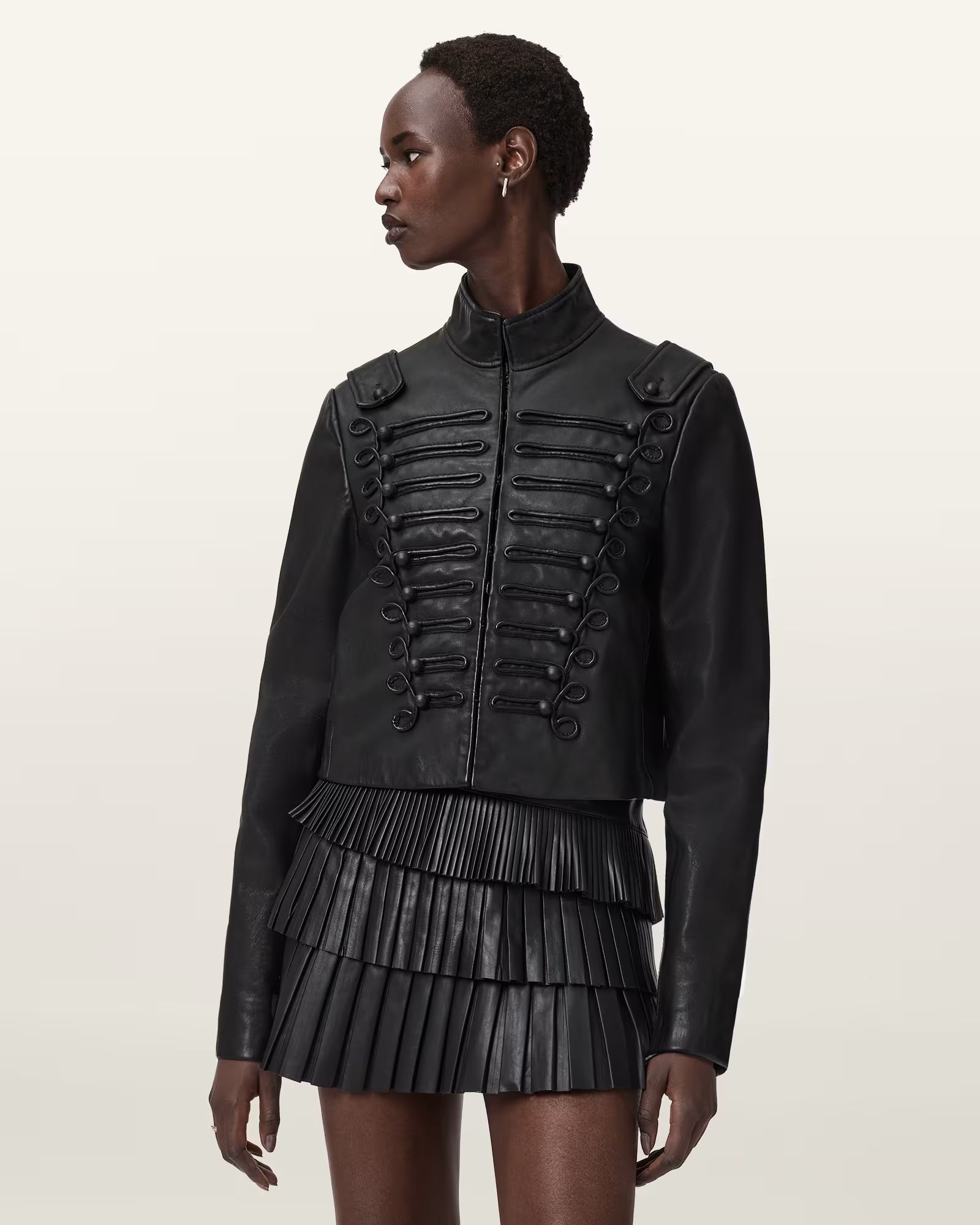 Rummy Cropped Leather Jacket