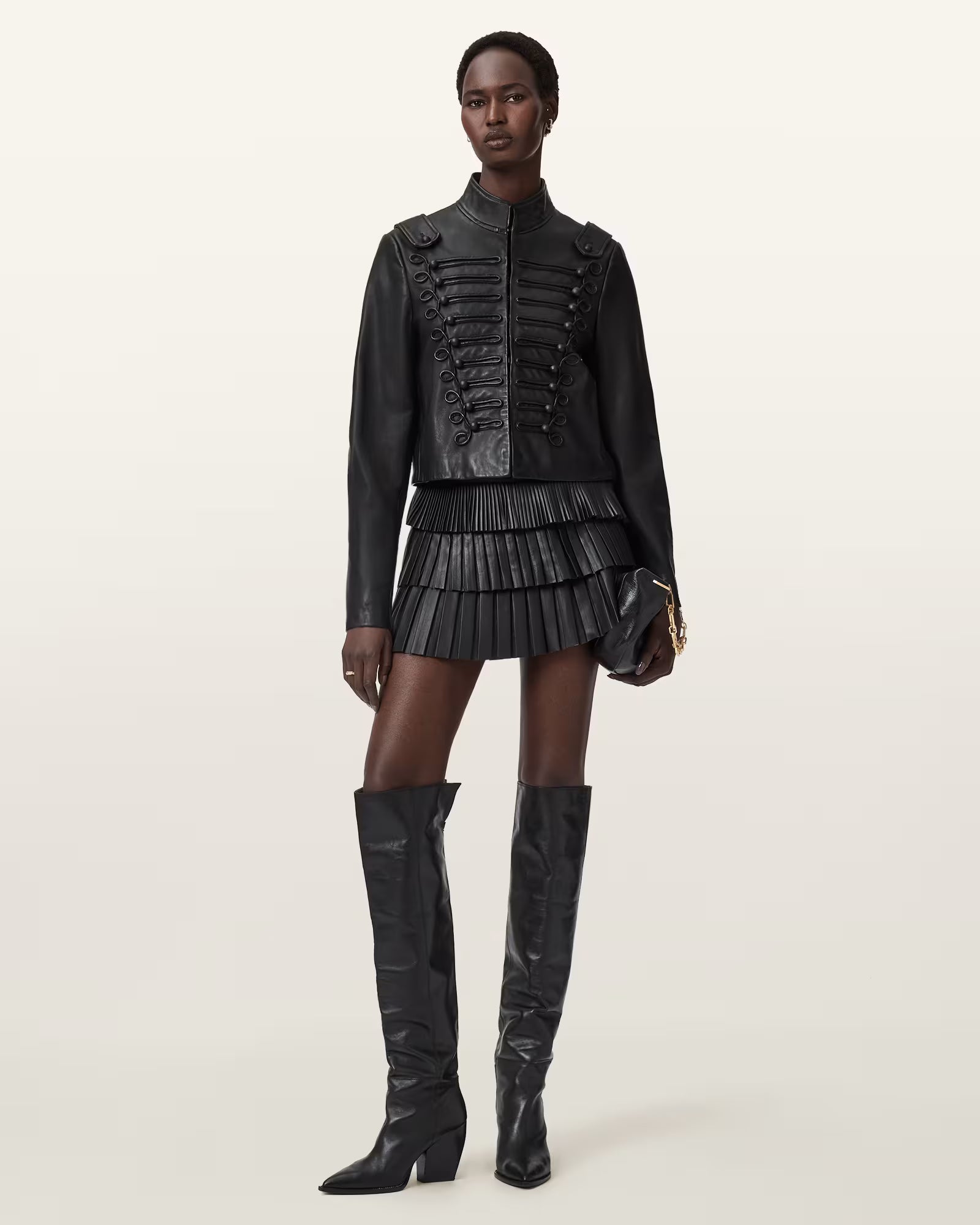 Rummy Cropped Leather Jacket