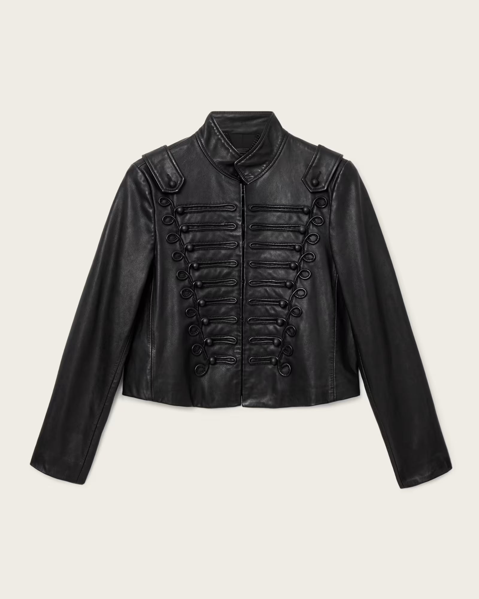 Rummy Cropped Leather Jacket