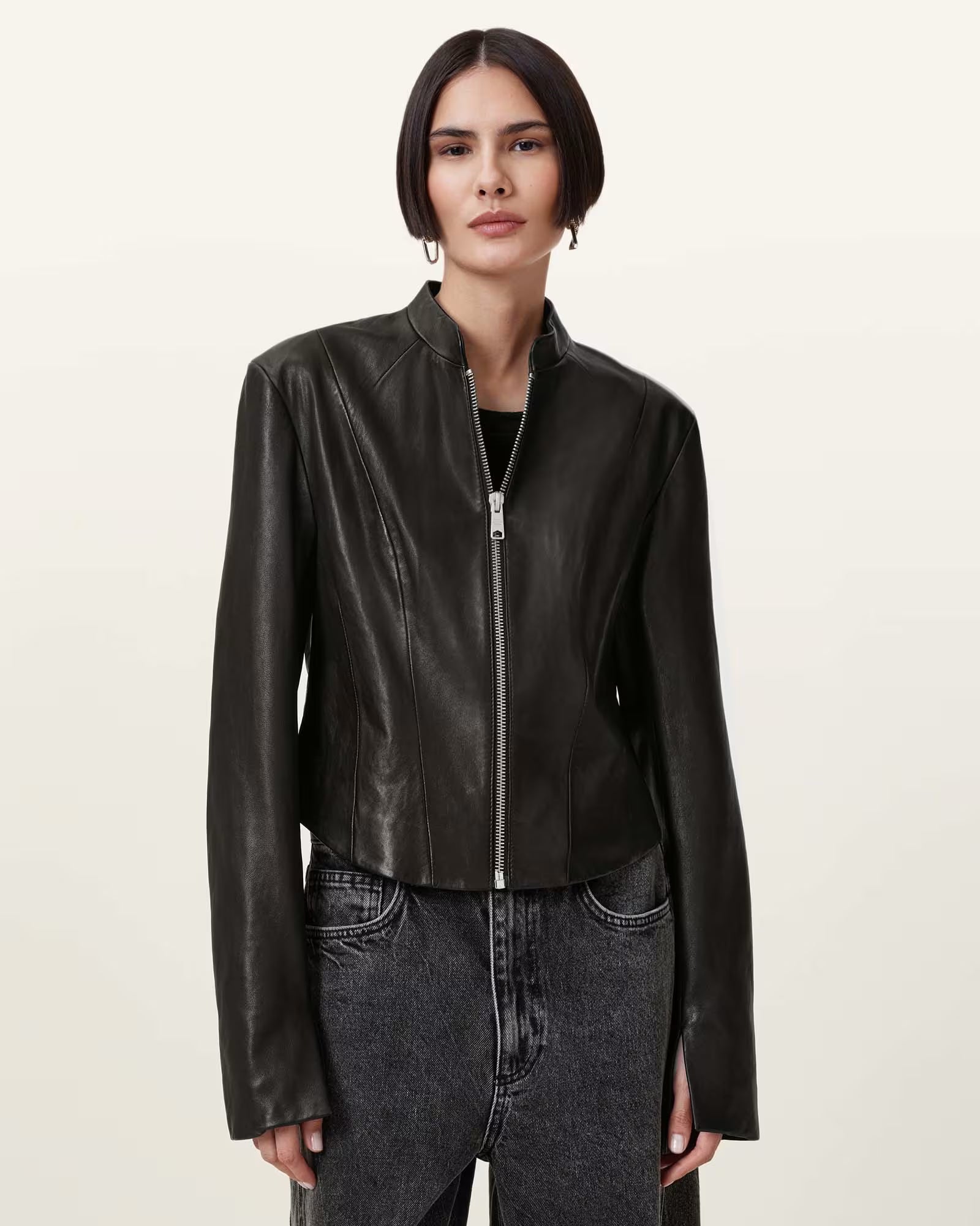 Sadler Slim Fit Leather Jacket