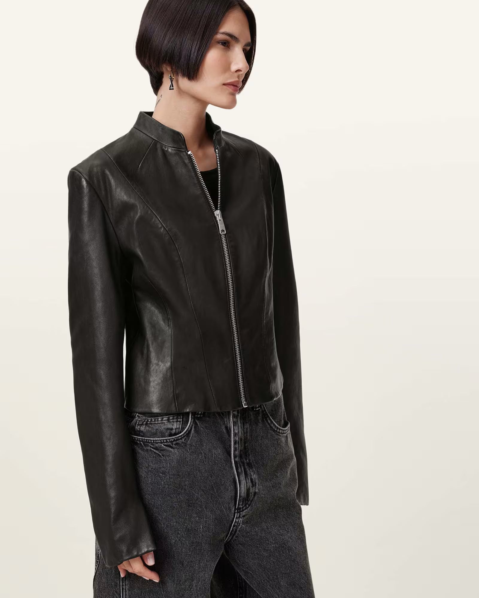 Sadler Slim Fit Leather Jacket