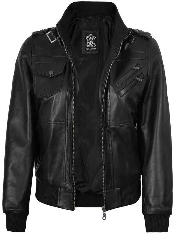 Edinburgh Women's Bomber Jacket with Removable Hood